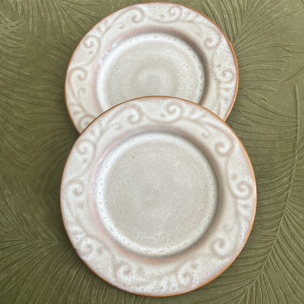 Casa Elite “cuiza" DRIP GLAZE 7 1/2” Diameter Dessert/Salad Plates (2)
